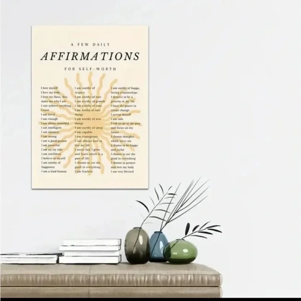 Affirmations Canvas Aesthetic Poster 🌟
